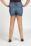 Mid Rise Super Stretch Ripped Denim Short by Springfield