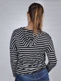 Classic Striped Long Sleeve Hoodie By Jimmy Rochas