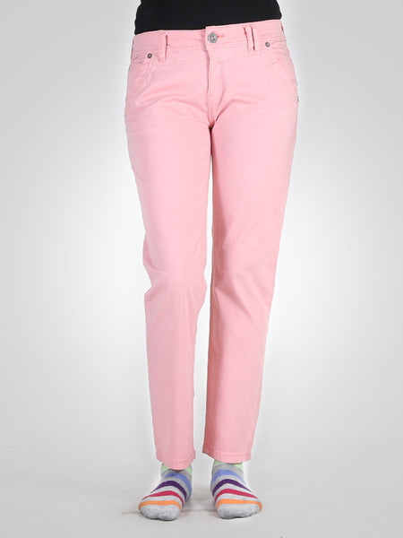 Catchy Pink Cropped Skinny Jeans By Time Zone