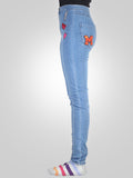 Sticker Patched Jegging by Denim & Co