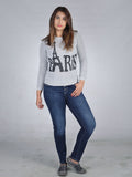 Paris Tower Printed Long Sleeve Sweat Shirt By Jimmy Rochas