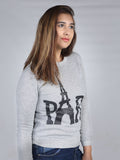 Paris Tower Printed Long Sleeve Sweat Shirt By Jimmy Rochas
