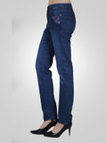 Side Pocket Embroidery Jeans by Armand Thiery