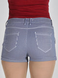 White & Blue Lining Classic Shorts By Springfield