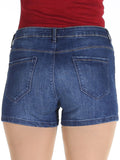 Stud Gold Embroidery Denim Ripped Shorts By Springfield