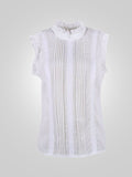 Vogue Lady Ruffle Sleeve Slim Fit Top By Jimmy Rochas